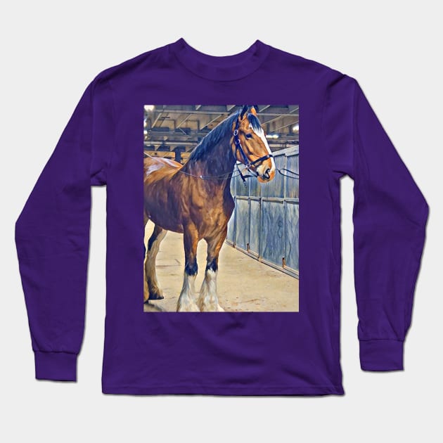 Clydesdale Long Sleeve T-Shirt by Sharonzoolady